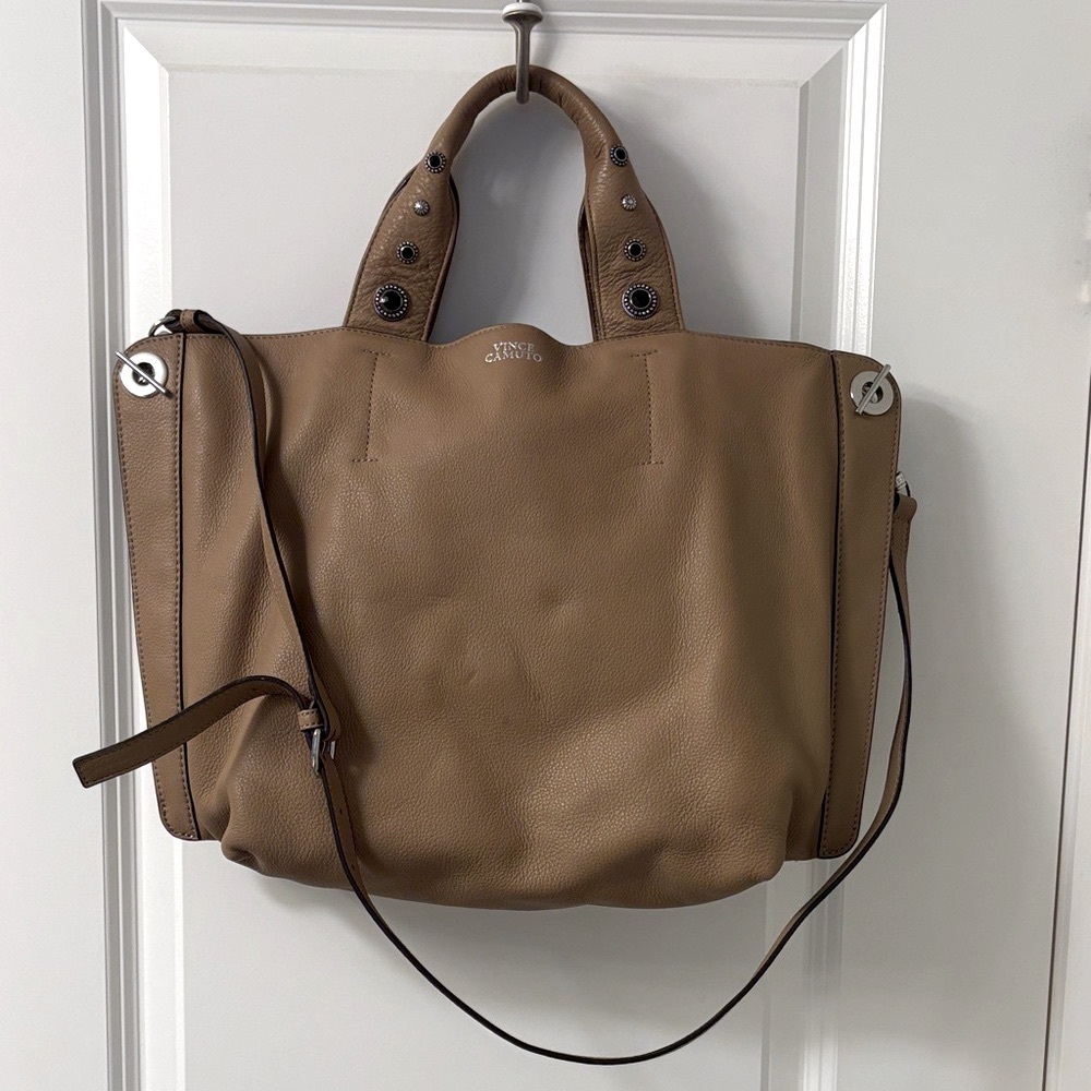 Vince Camuto Tan Leather Tote Bag